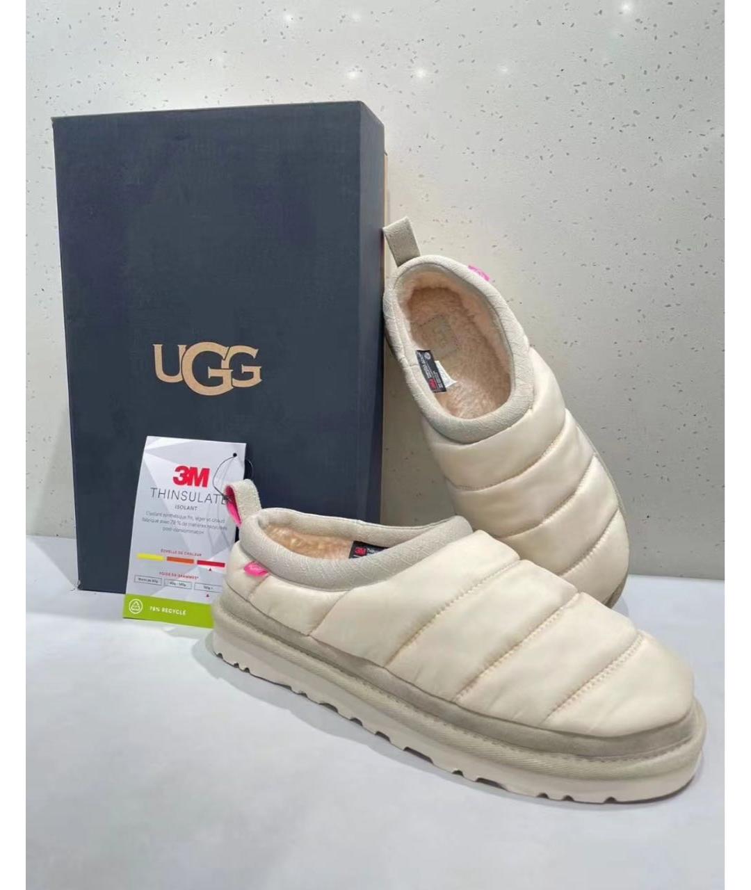 UGG AUSTRALIA Белые текстильные низкие ботинки, фото 5