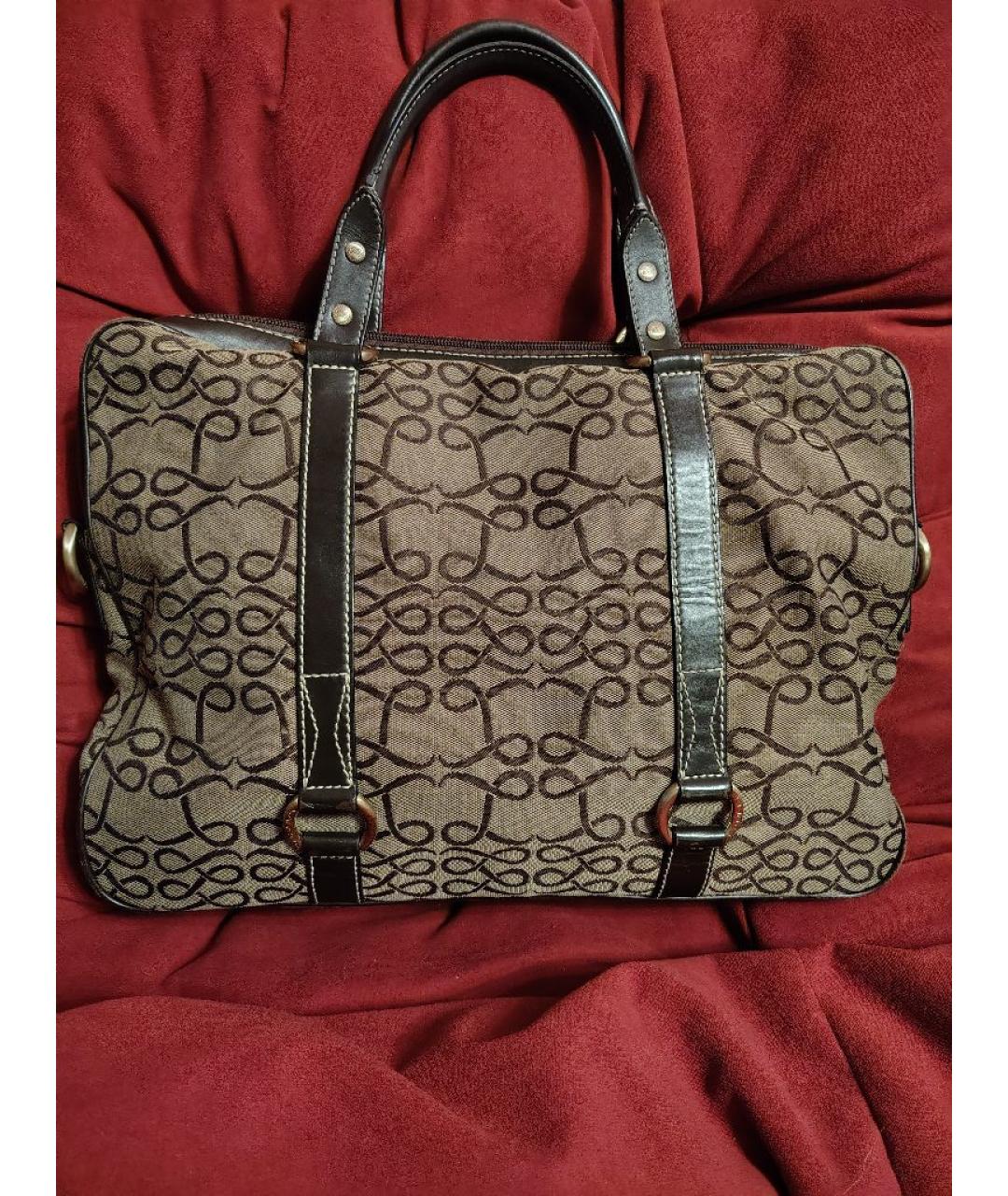 LANCEL Коричневая сумка с короткими ручками, фото 8