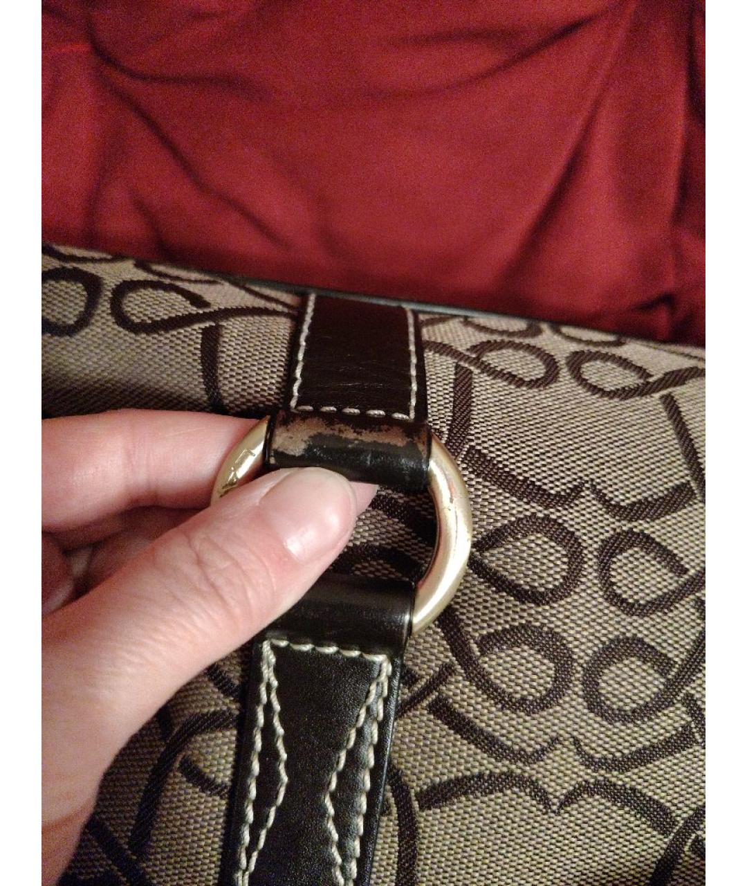 LANCEL Коричневая сумка с короткими ручками, фото 6