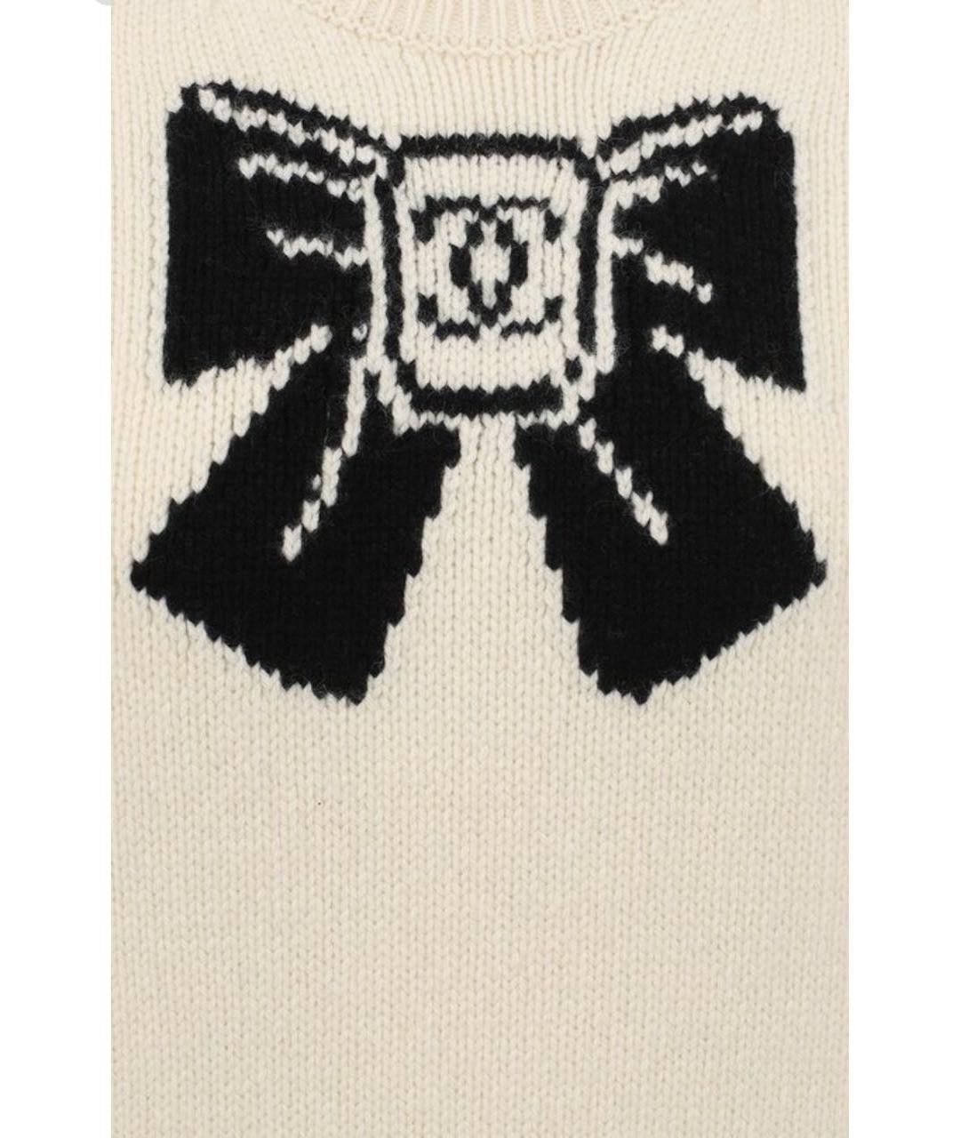 CHANEL Бежевый кашемировый джемпер / свитер, фото 4