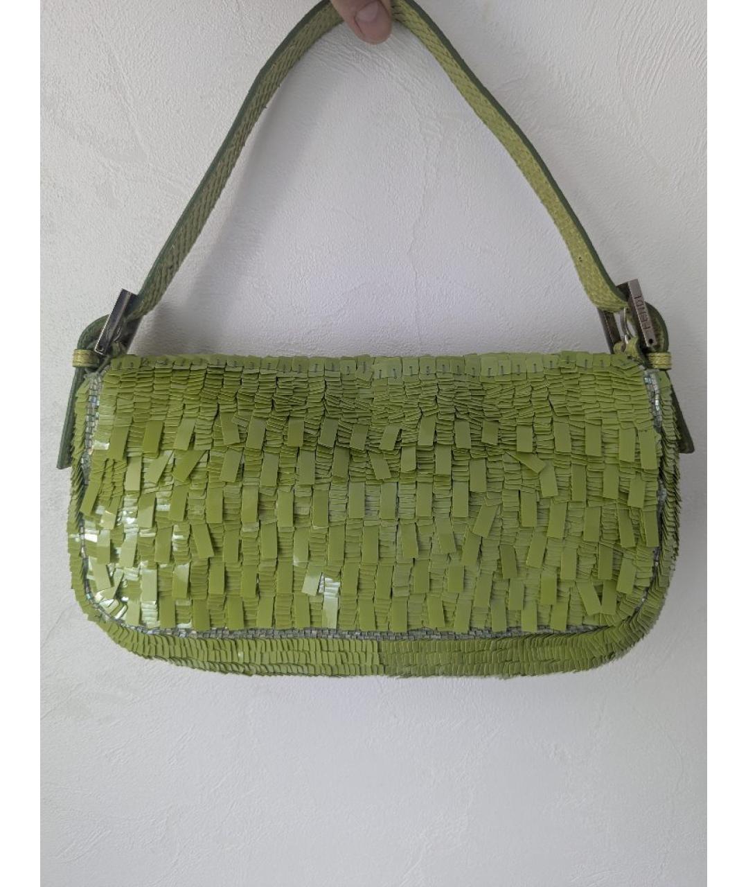 FENDI Зеленая сумка с короткими ручками, фото 3