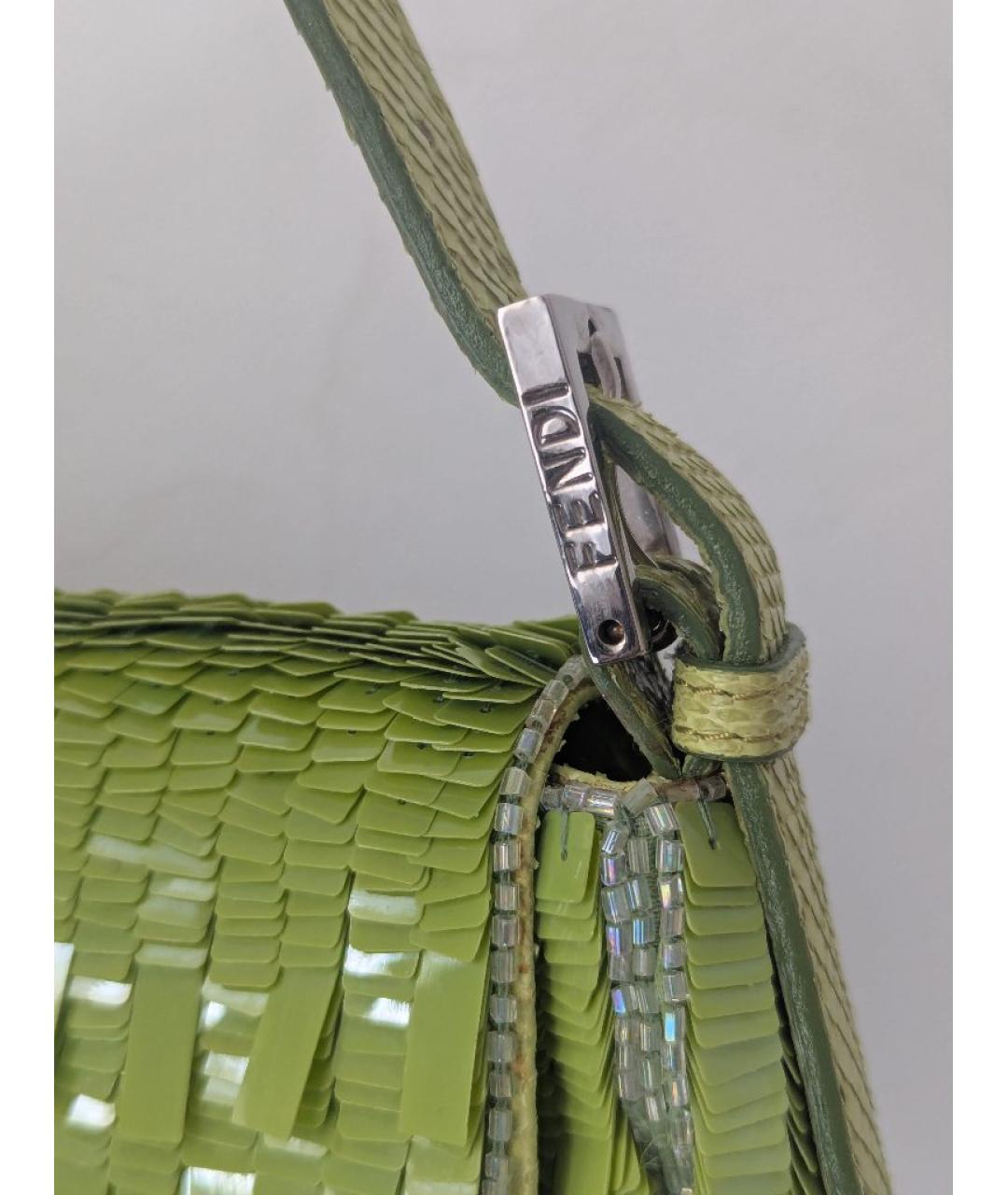 FENDI Зеленая сумка с короткими ручками, фото 7