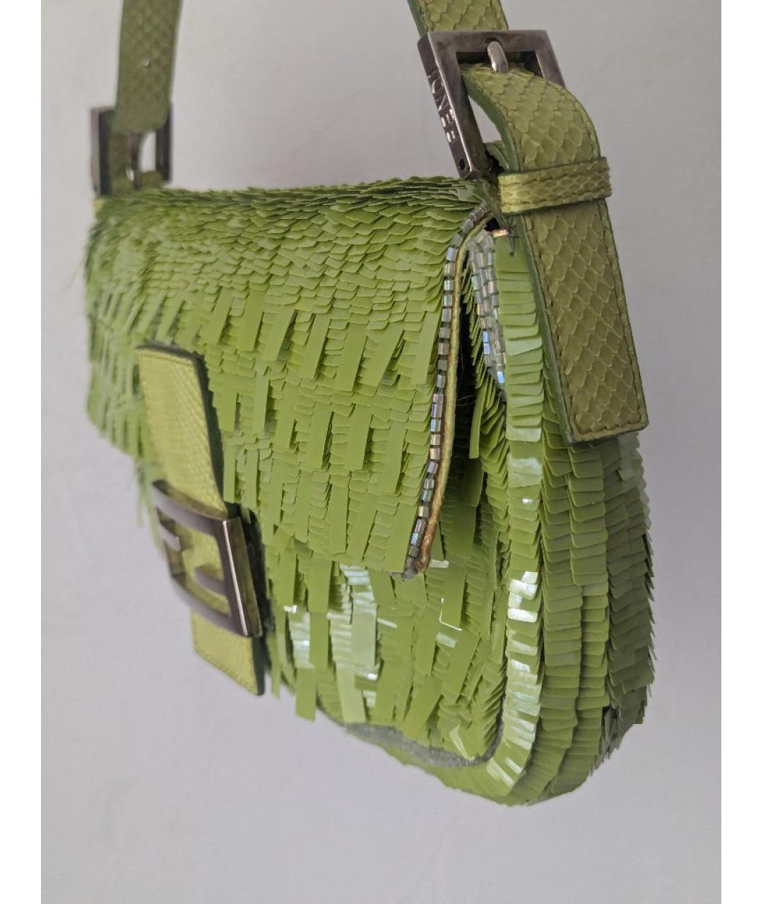 FENDI Зеленая сумка с короткими ручками, фото 2