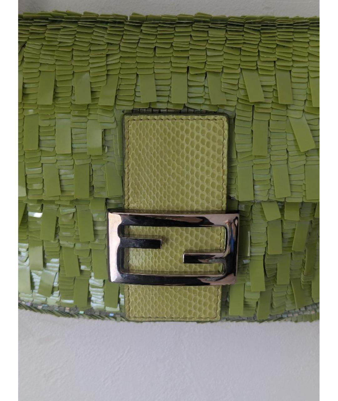 FENDI Зеленая сумка с короткими ручками, фото 6