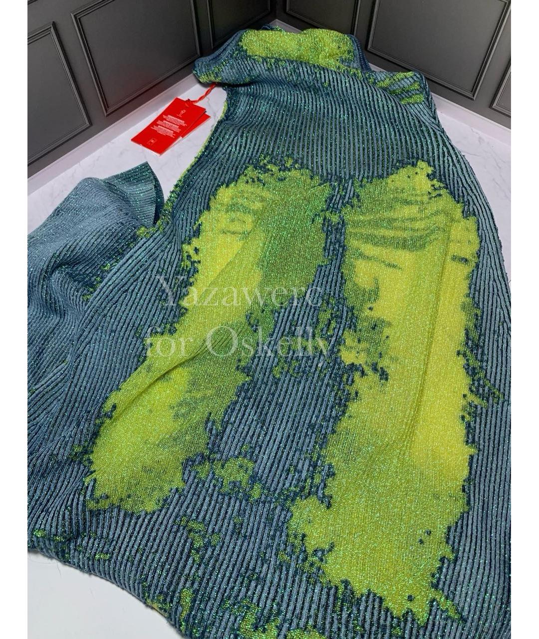 DIESEL Мульти полиэстеровое вечернее платье, фото 6