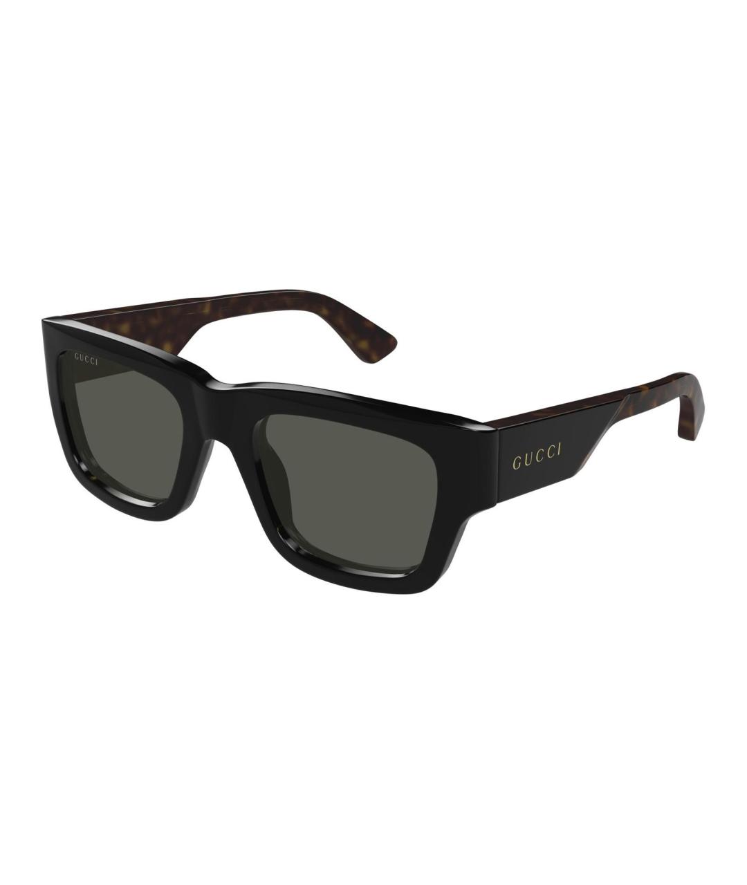GUCCI Черные пластиковые солнцезащитные очки, фото 1