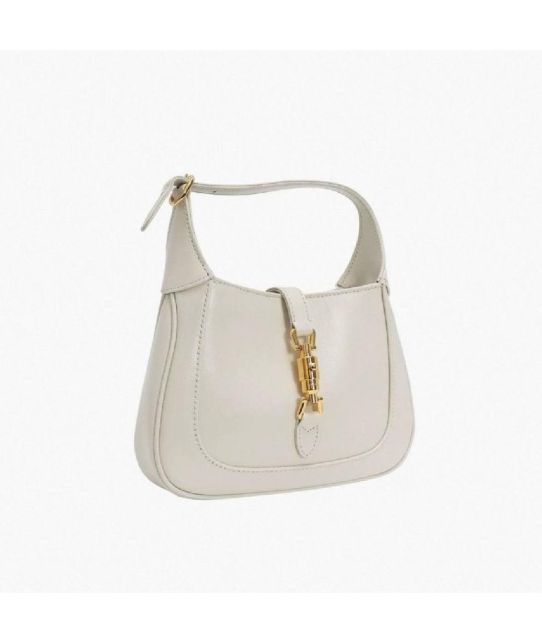 GUCCI Белая кожаная сумка с короткими ручками, фото 9