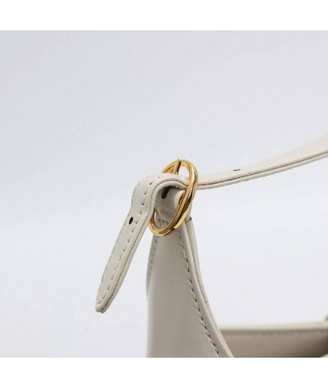 GUCCI Белая кожаная сумка с короткими ручками, фото 5