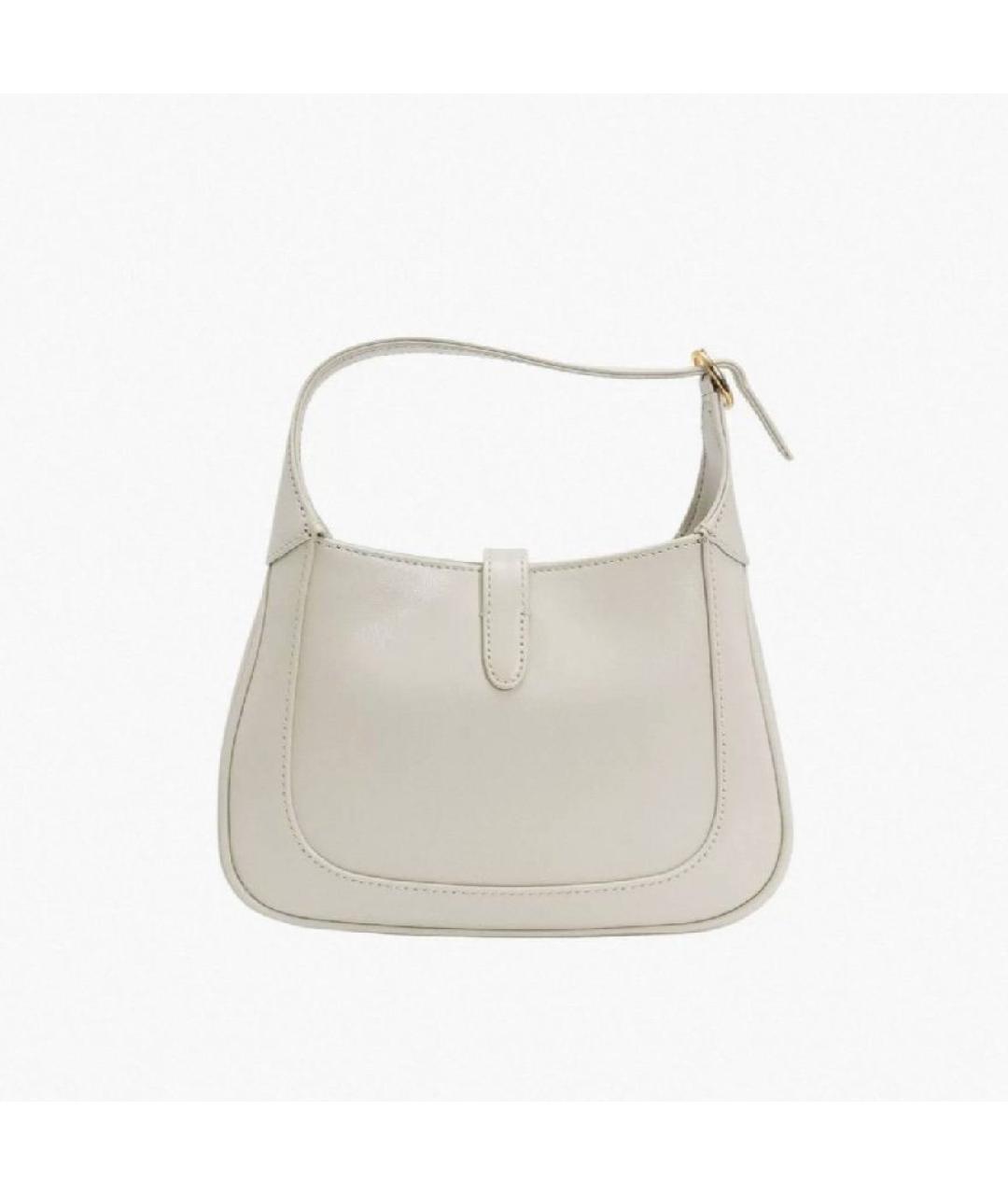 GUCCI Белая кожаная сумка с короткими ручками, фото 2