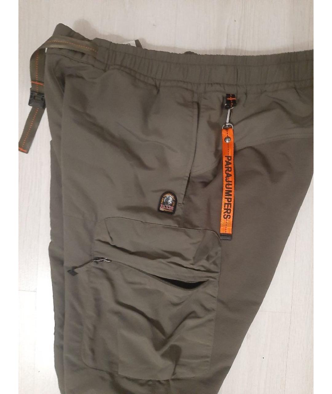 PARAJUMPERS Хаки хлопковые повседневные брюки, фото 4