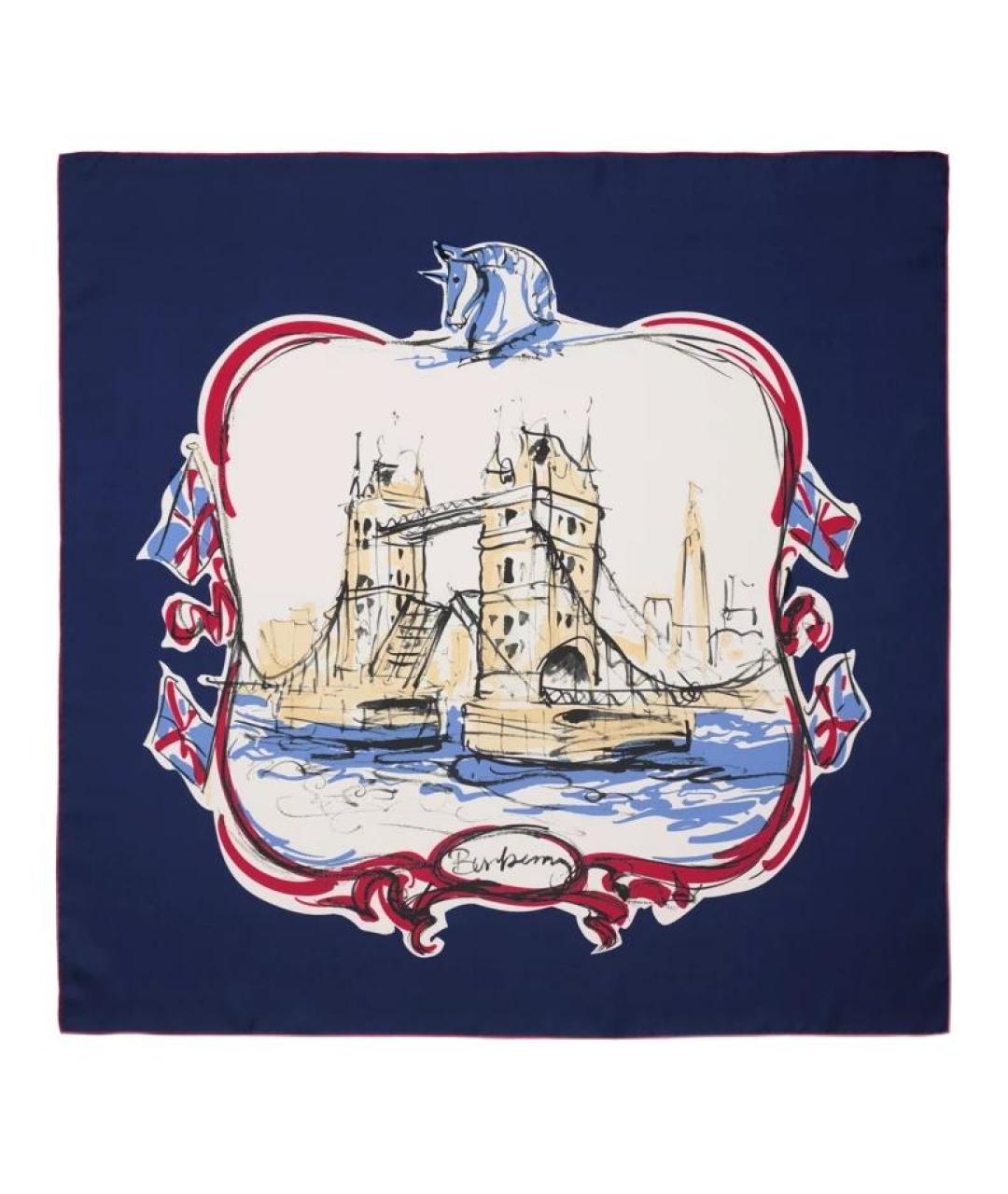 BURBERRY Мульти шелковый шарф, фото 1