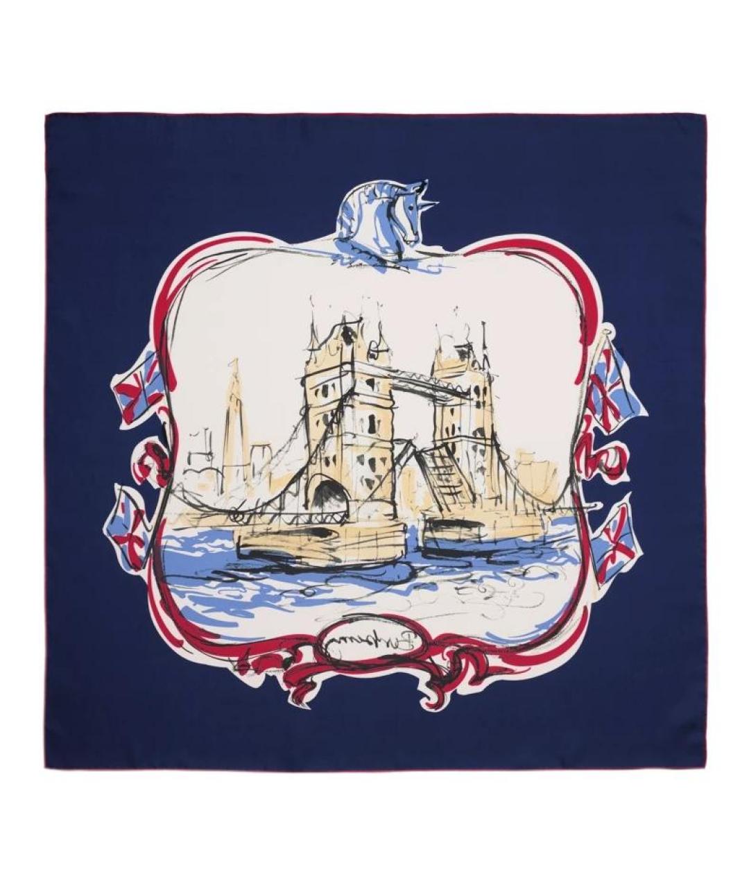 BURBERRY Мульти шелковый шарф, фото 2