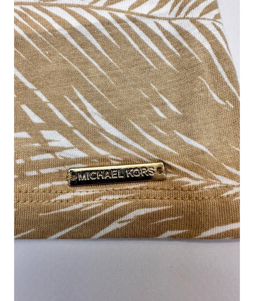 MICHAEL MICHAEL KORS Бежевая хлопковая блузы, фото 3