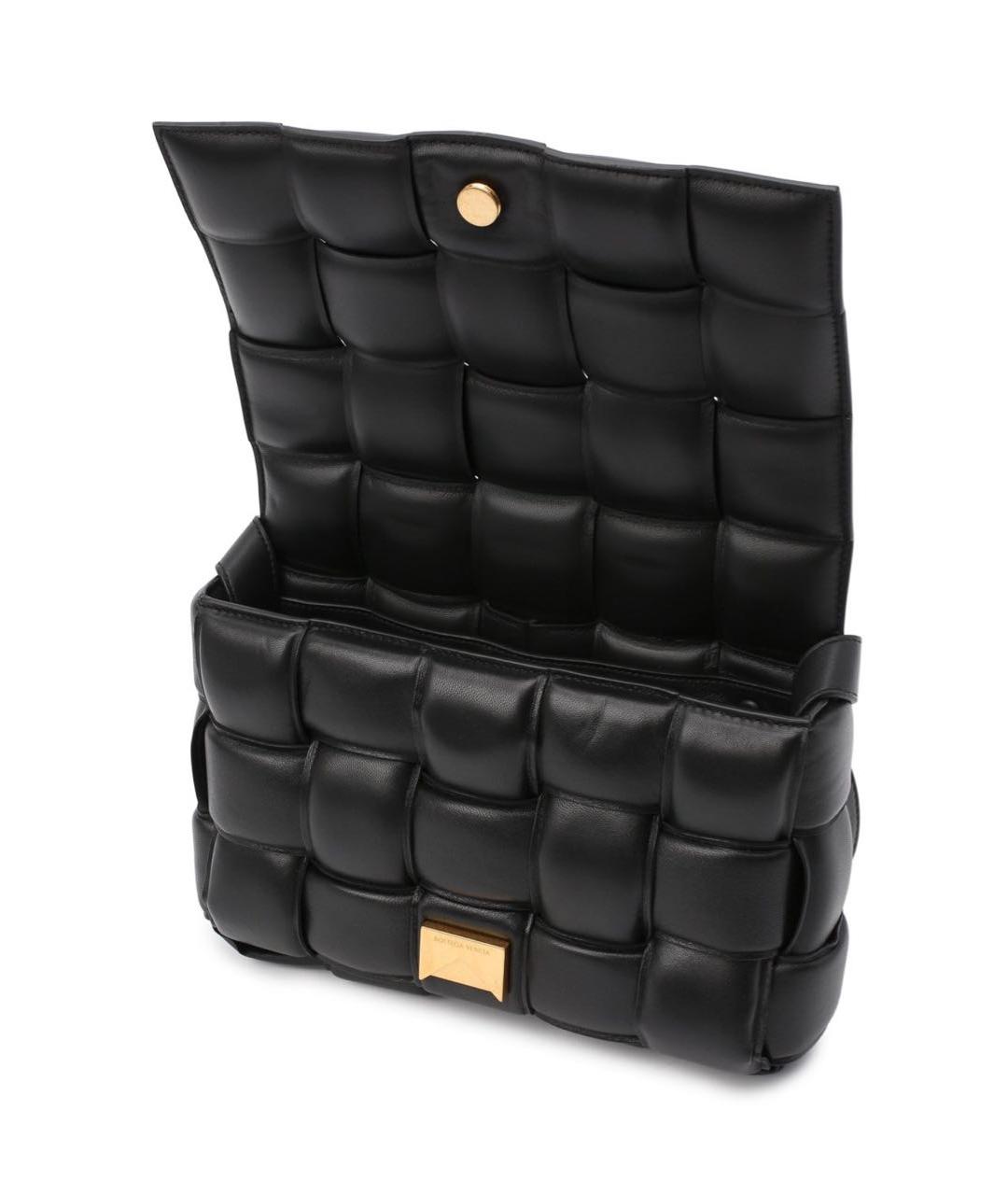 BOTTEGA VENETA Черная кожаная сумка через плечо, фото 7