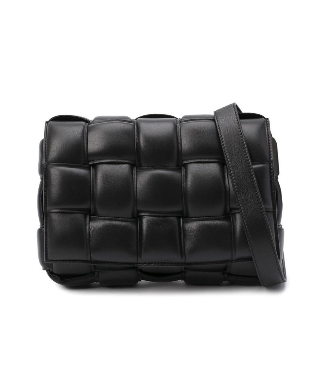 BOTTEGA VENETA Черная кожаная сумка через плечо, фото 1