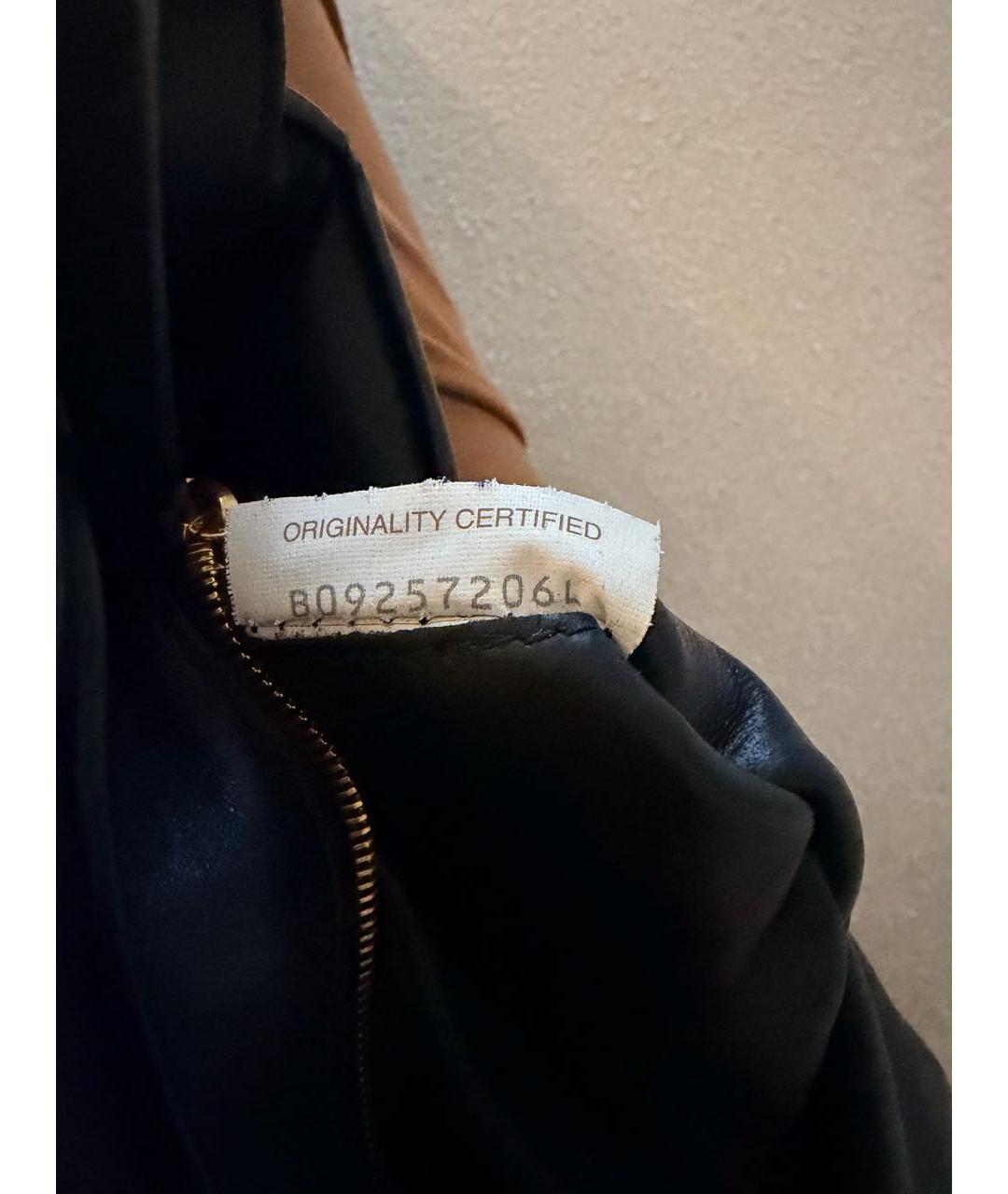 BOTTEGA VENETA Черная кожаная сумка через плечо, фото 8