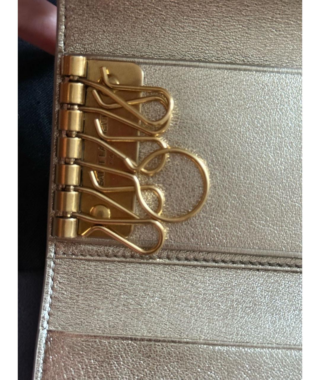 SAINT LAURENT Золотая ключница, фото 4