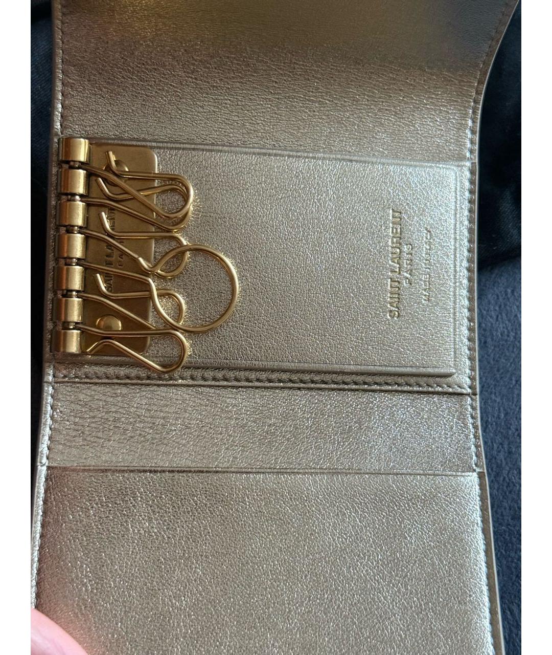 SAINT LAURENT Золотая ключница, фото 2