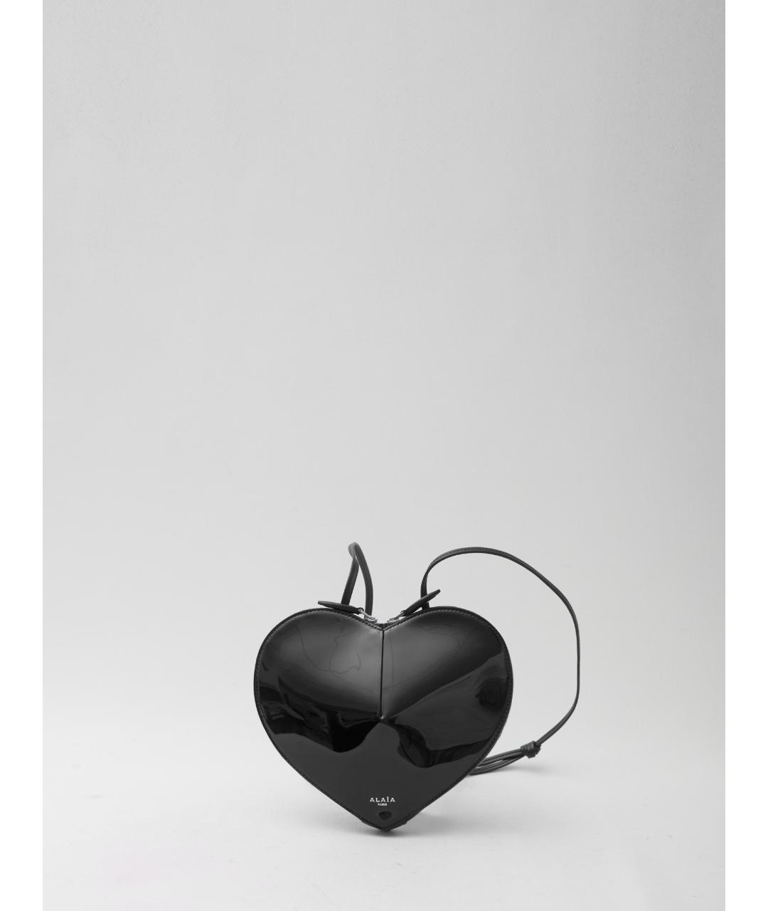 ALAIA Черная сумка через плечо из лакированной кожи, фото 5