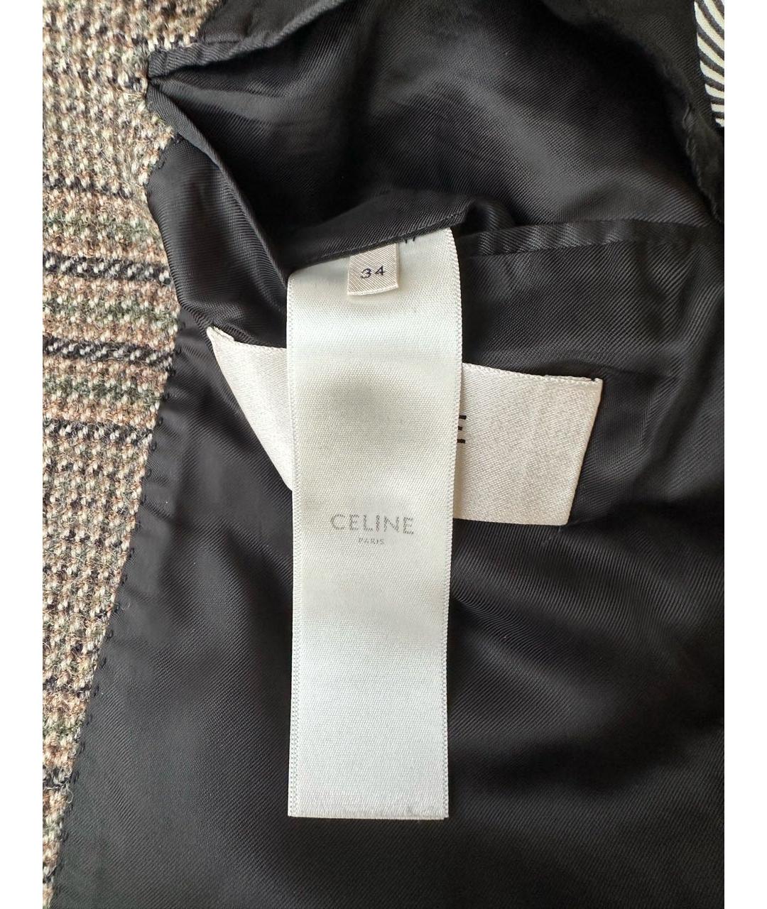 CELINE Коричневый шерстяной жакет/пиджак, фото 6