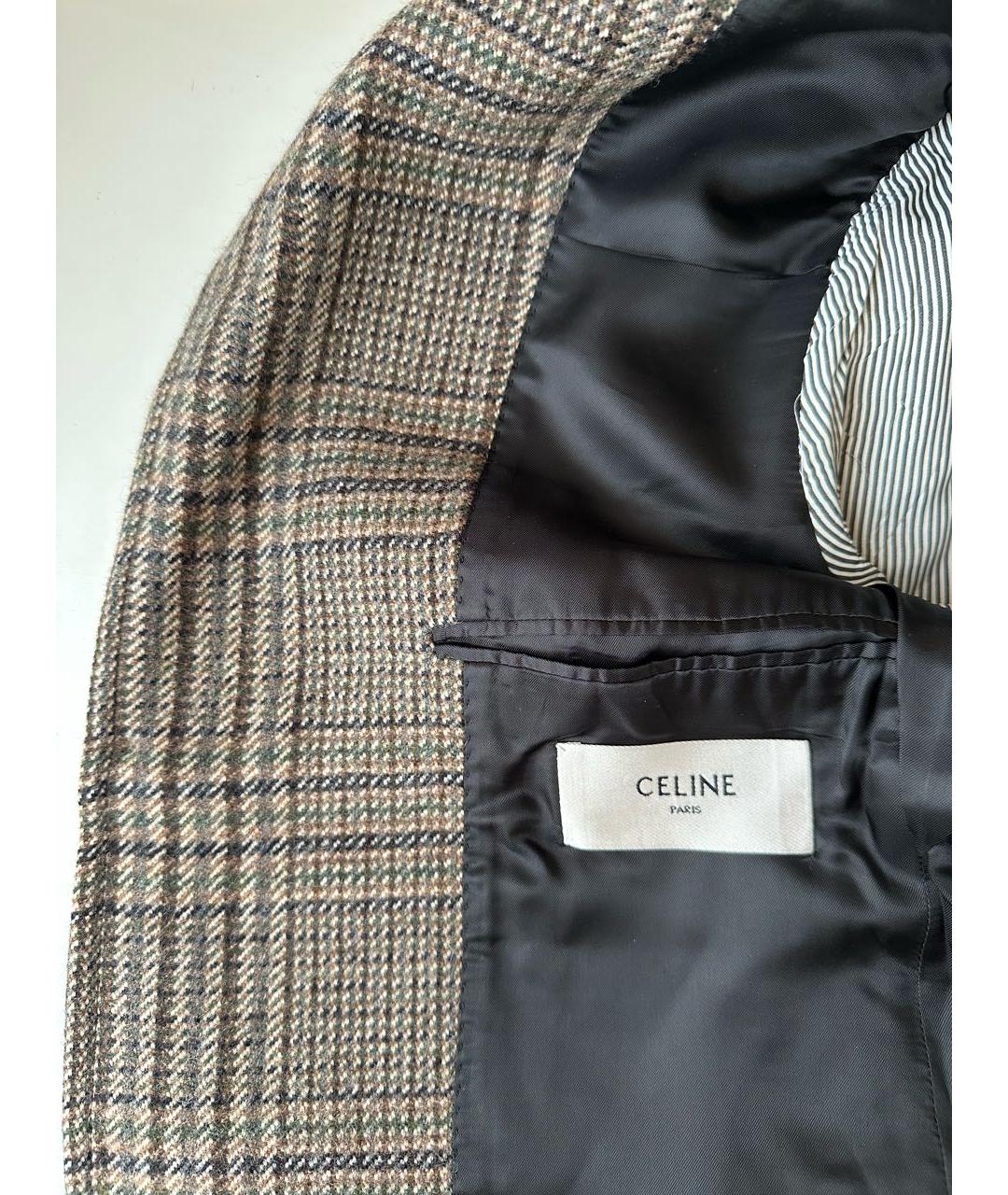 CELINE Коричневый шерстяной жакет/пиджак, фото 5