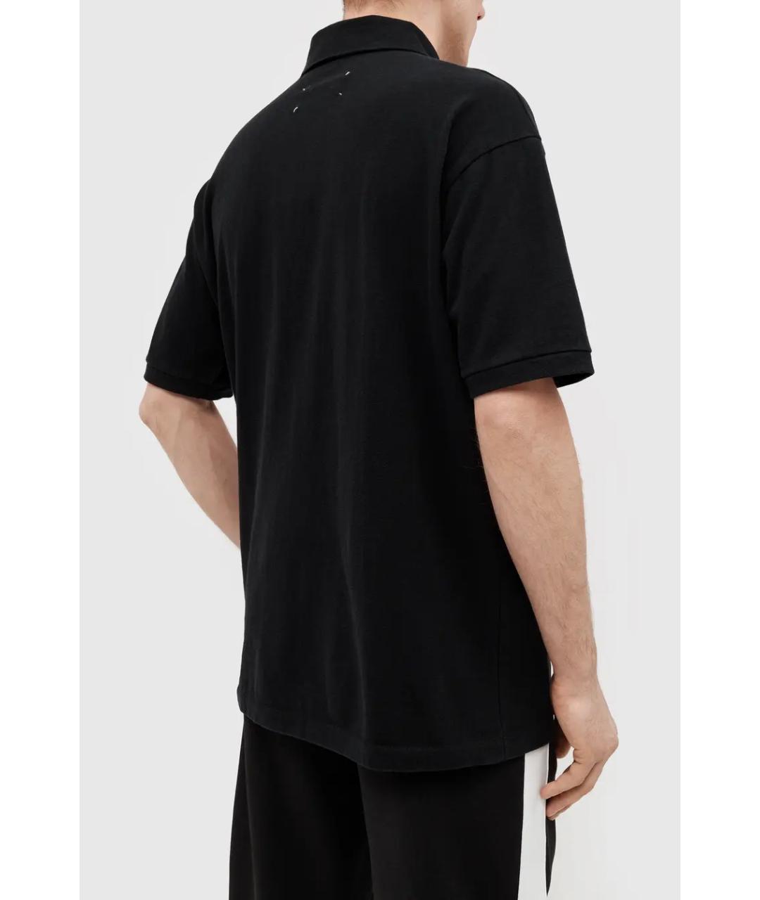 MAISON MARGIELA Черная хлопковая футболка, фото 2