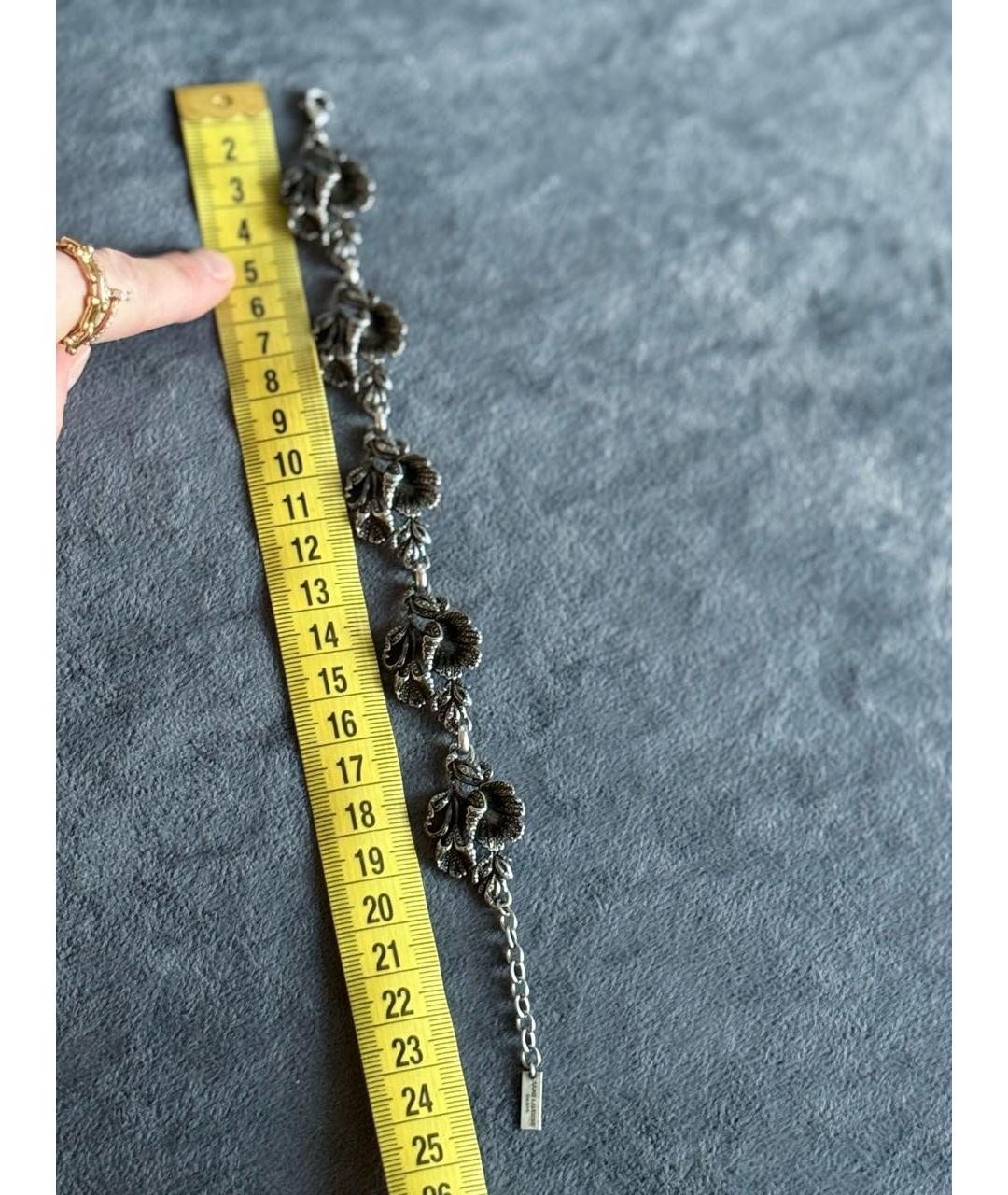 SAINT LAURENT Серебрянный браслет, фото 4