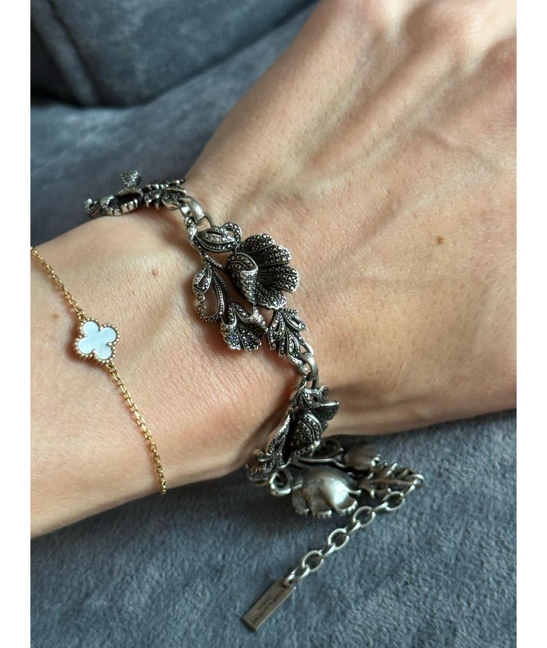 SAINT LAURENT Серебрянный браслет, фото 3