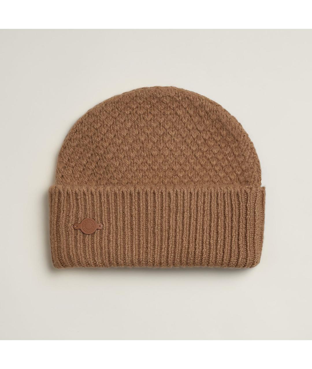 HERMES Коричневая кашемировая шапка, фото 6