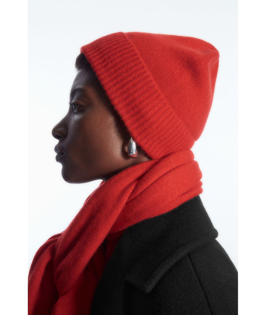 COS Красная кашемировая шапка, фото 2