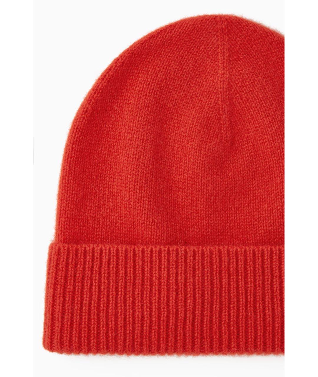 COS Красная кашемировая шапка, фото 4