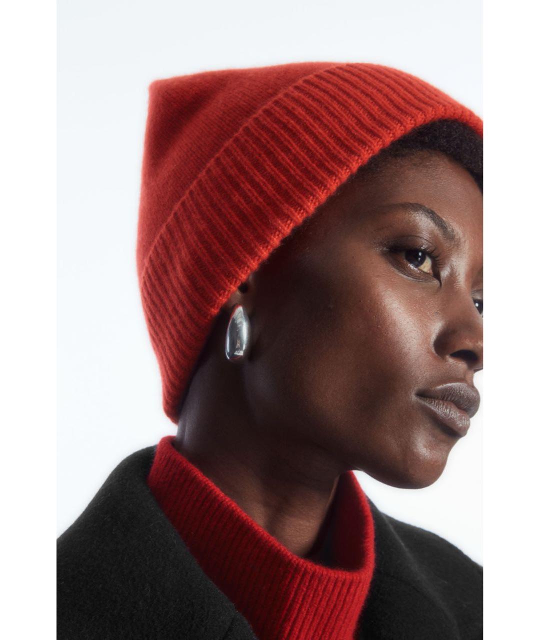 COS Красная кашемировая шапка, фото 3