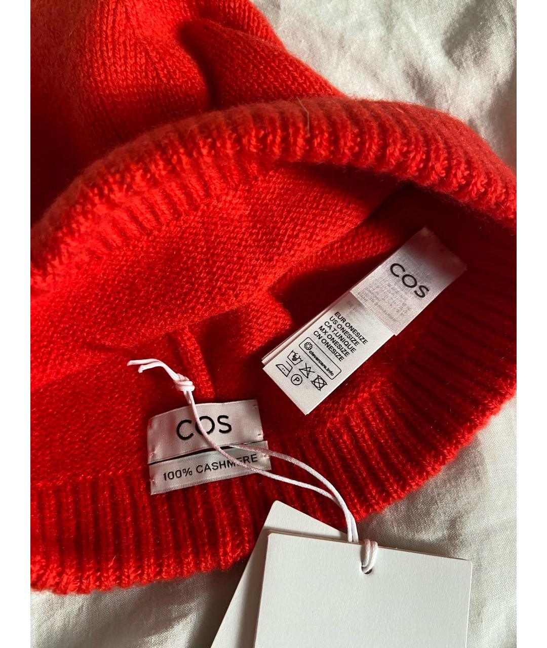 COS Красная кашемировая шапка, фото 7