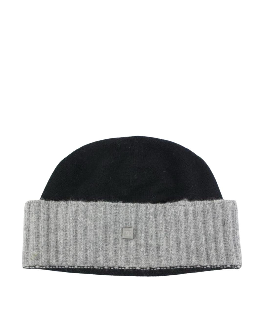 CHANEL Черная кашемировая шапка, фото 1