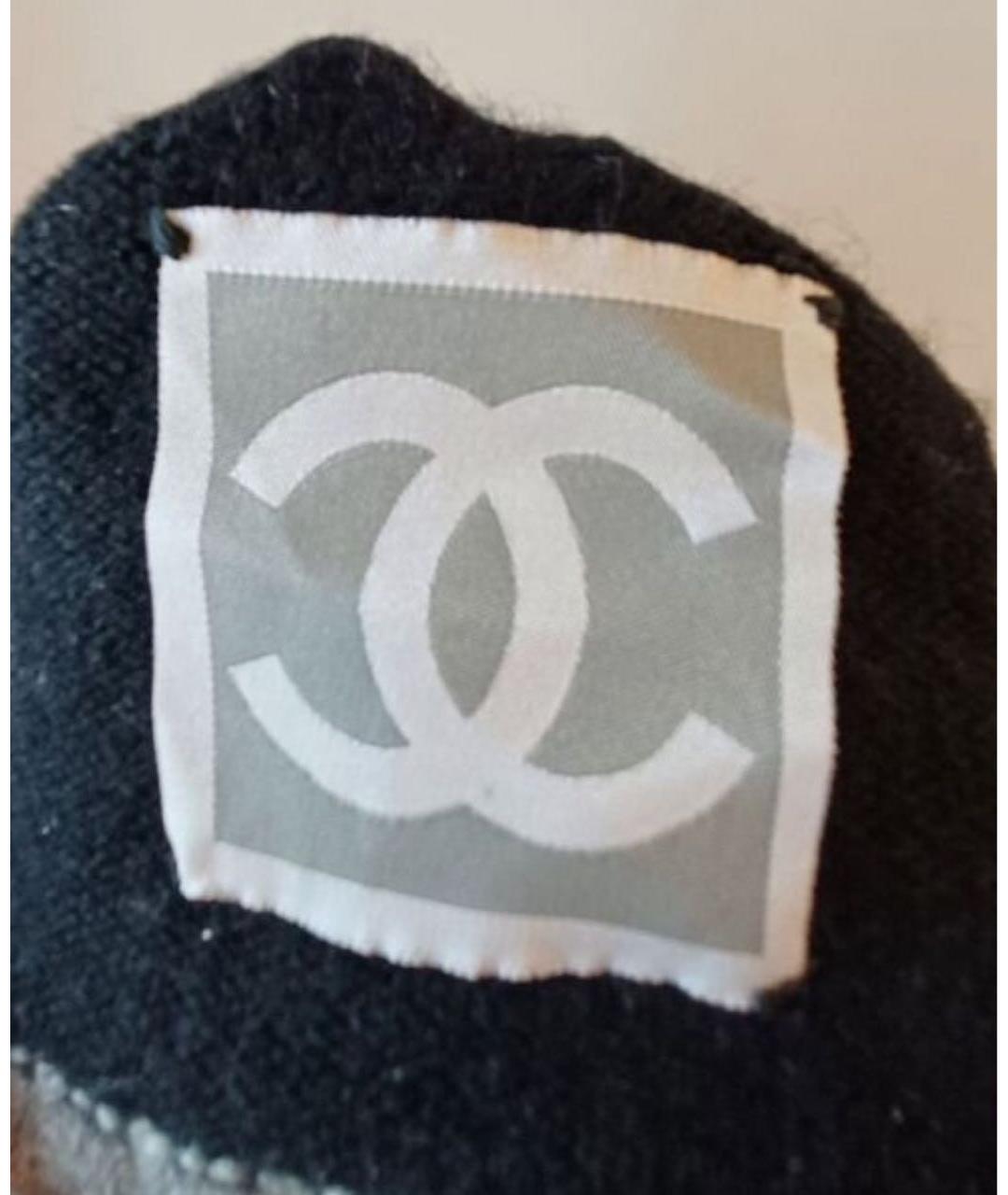 CHANEL Черная кашемировая шапка, фото 3