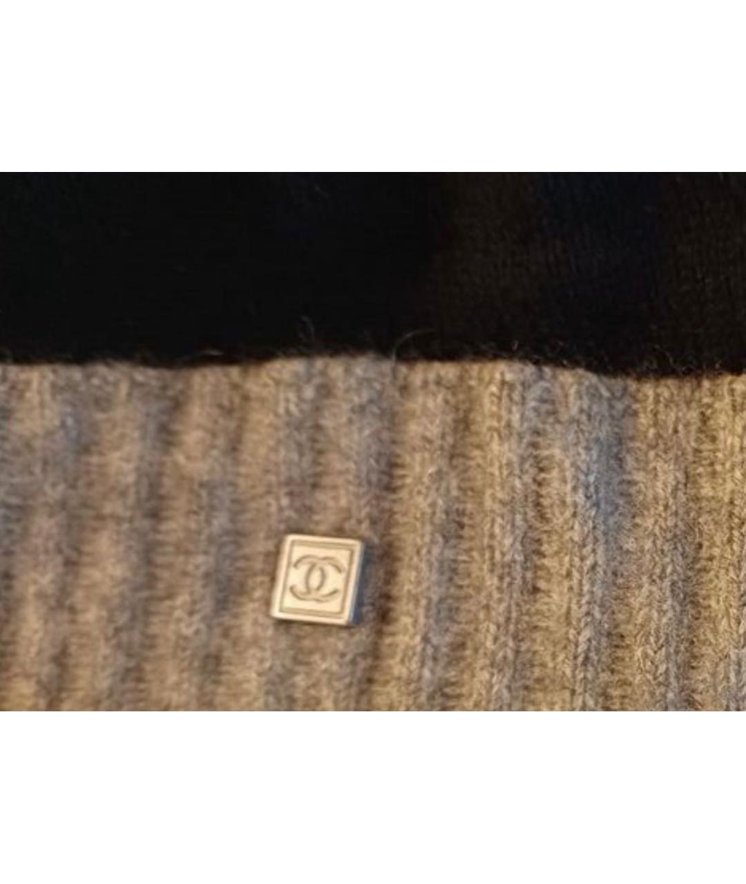 CHANEL Черная кашемировая шапка, фото 4