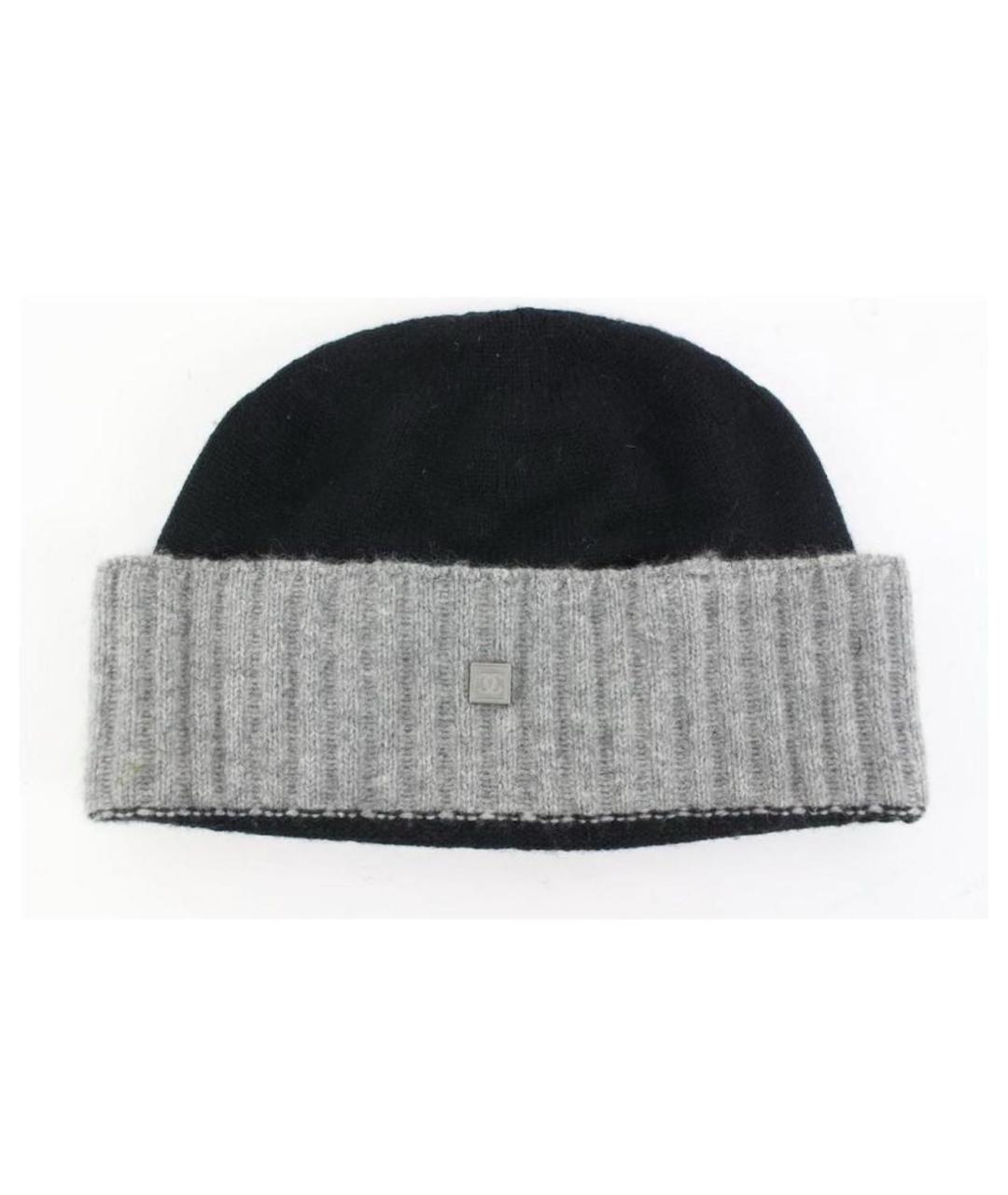 CHANEL Черная кашемировая шапка, фото 6