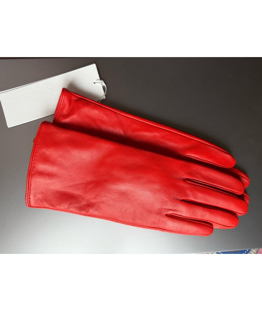 ARKET Красные кожаные перчатки, фото 3