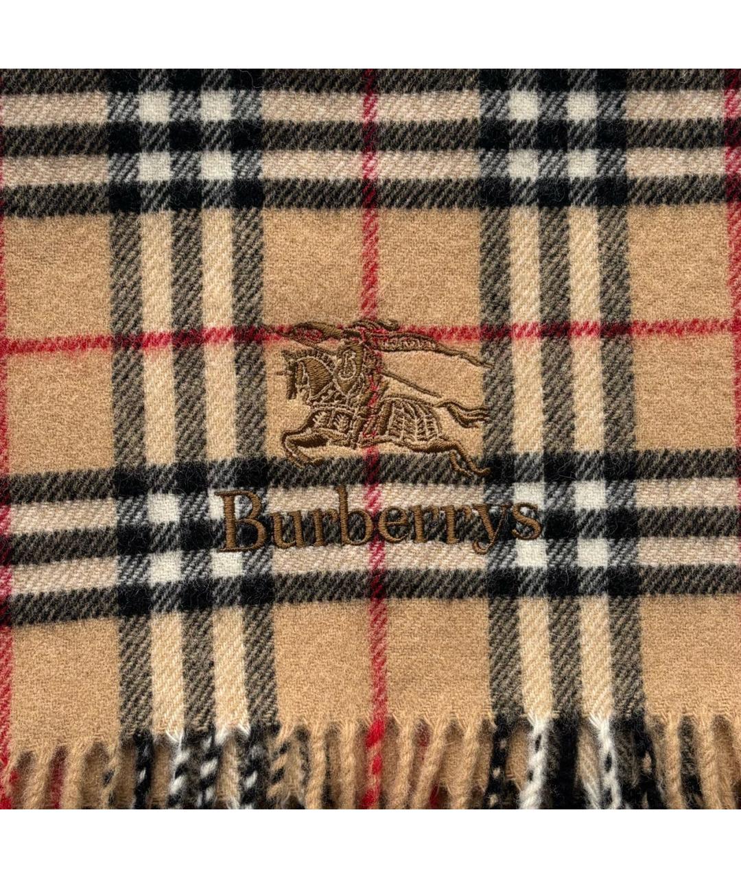 BURBERRY Бежевый шерстяной шарф, фото 4