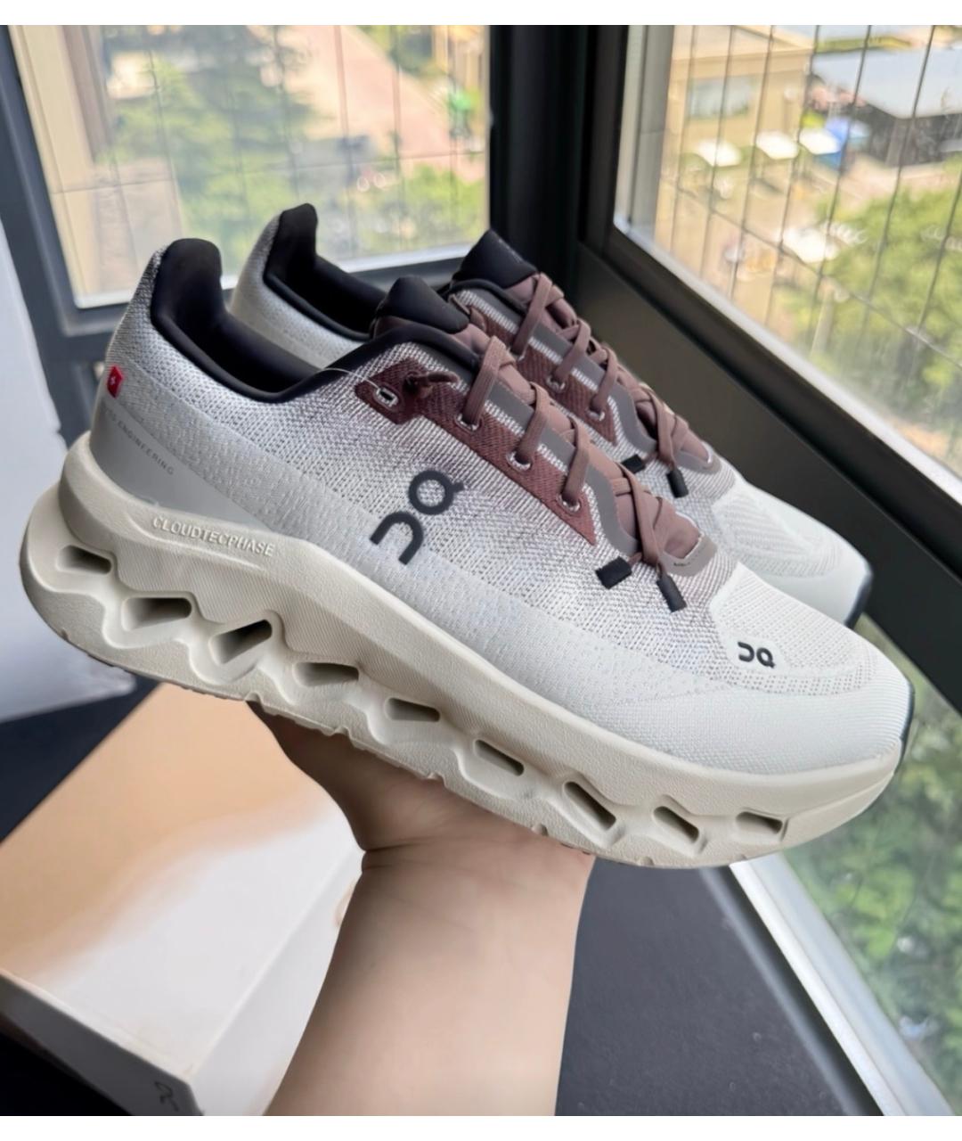 ON Бежевые текстильные кроссовки, фото 7