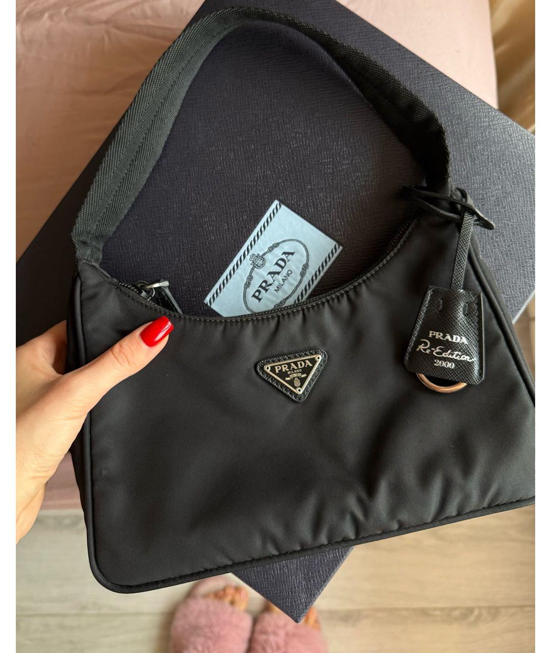 PRADA Черная сумка с короткими ручками, фото 4