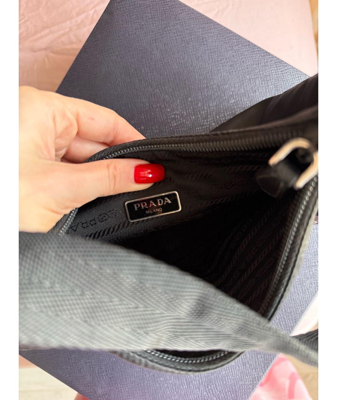 PRADA Черная сумка с короткими ручками, фото 2