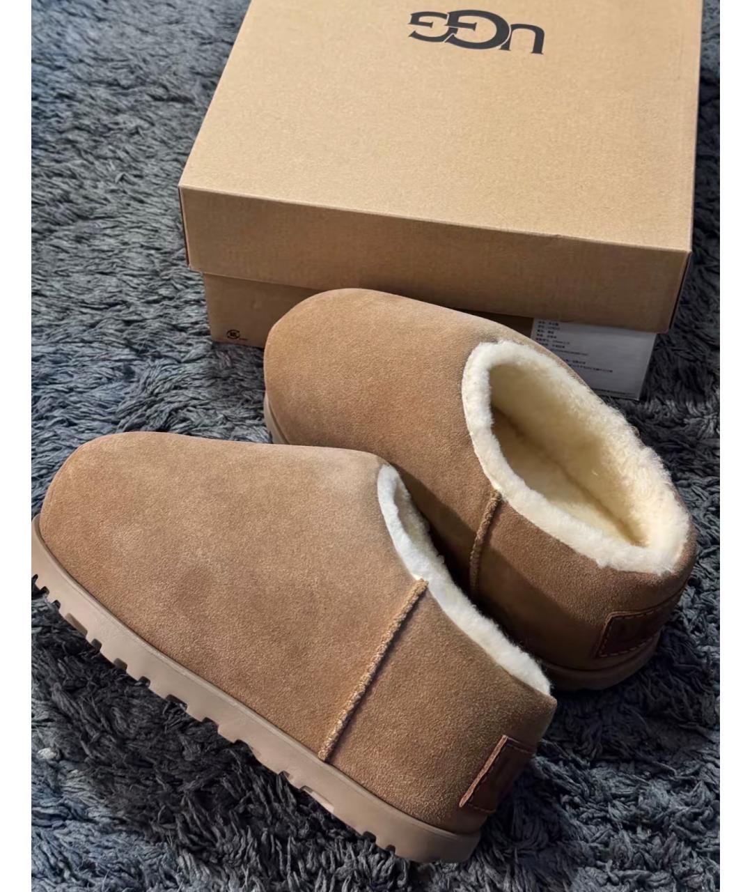 UGG AUSTRALIA Коричневые замшевые сабо, фото 6