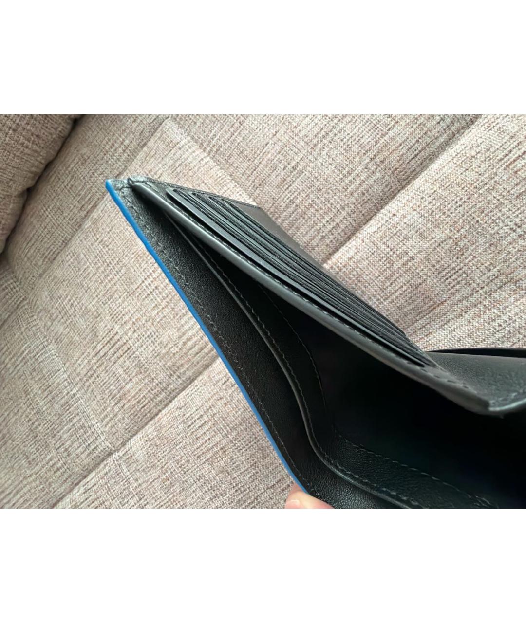 MONTBLANC Синий кожаный кошелек, фото 3