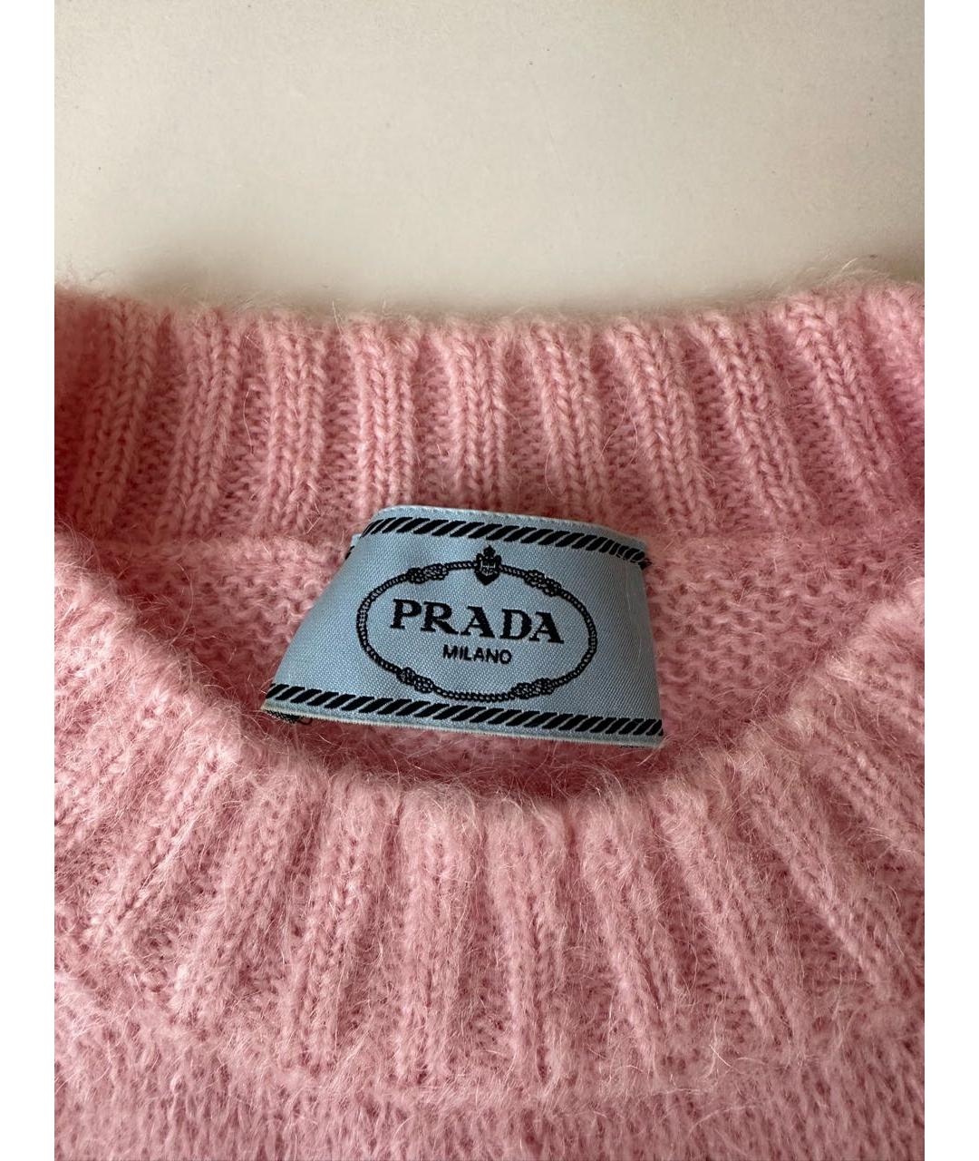 PRADA Розовый шерстяной джемпер / свитер, фото 5