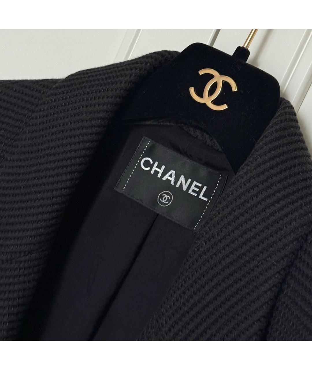 CHANEL Черный хлопковый жакет/пиджак, фото 7