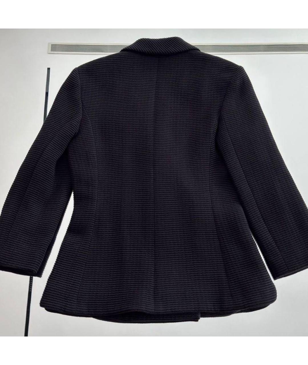 CHANEL Черный хлопковый жакет/пиджак, фото 3