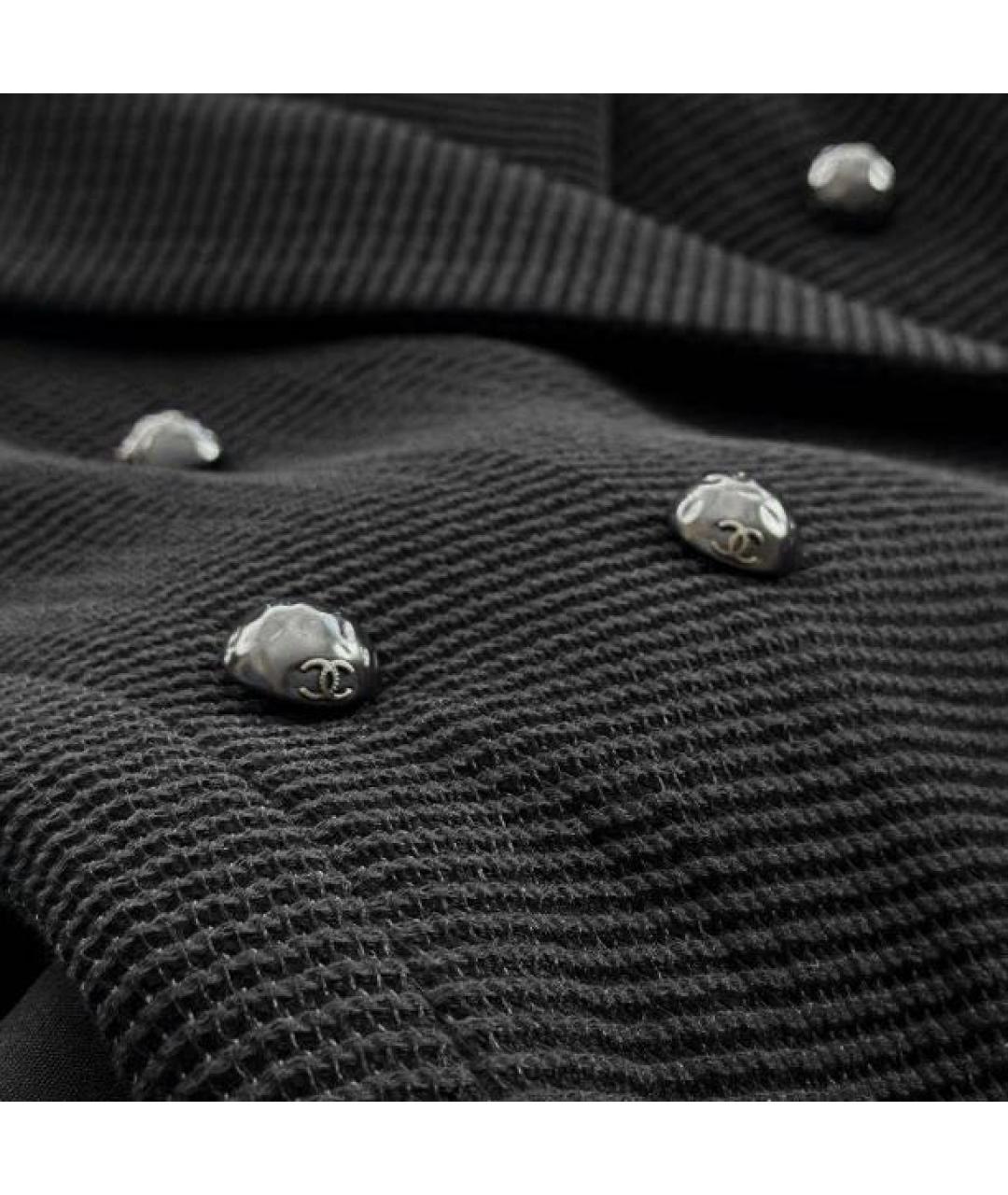 CHANEL Черный хлопковый жакет/пиджак, фото 5