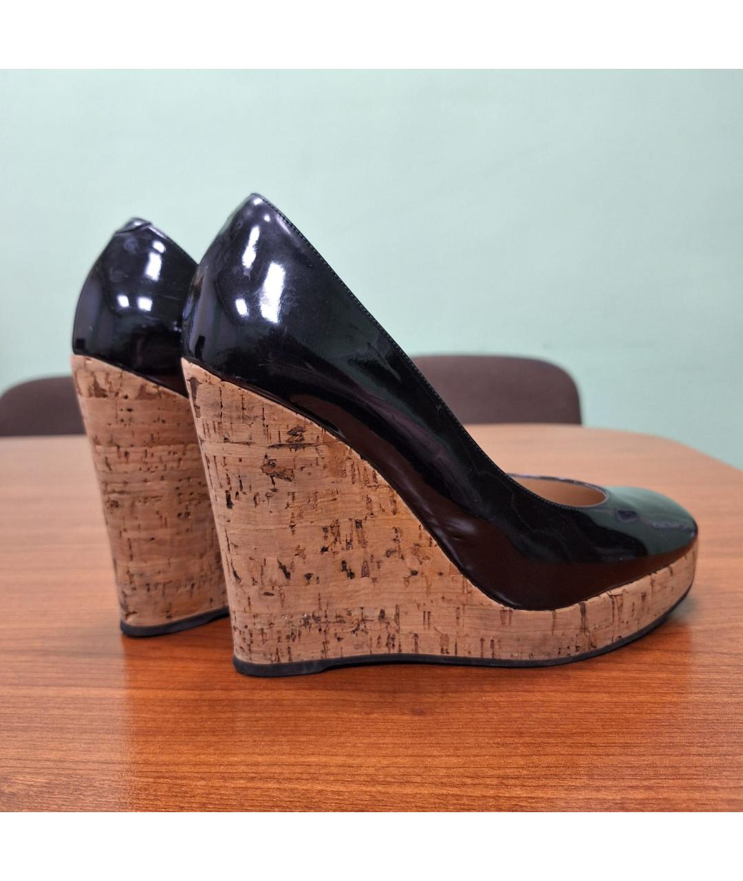 SAINT LAURENT Черные туфли из лакированной кожи, фото 3