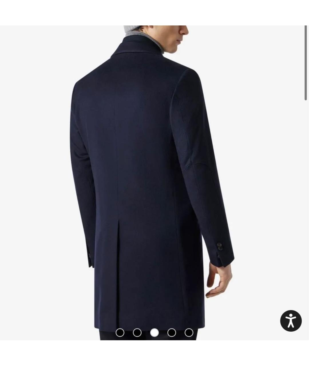 CORNELIANI Темно-синее шерстяное пальто, фото 4